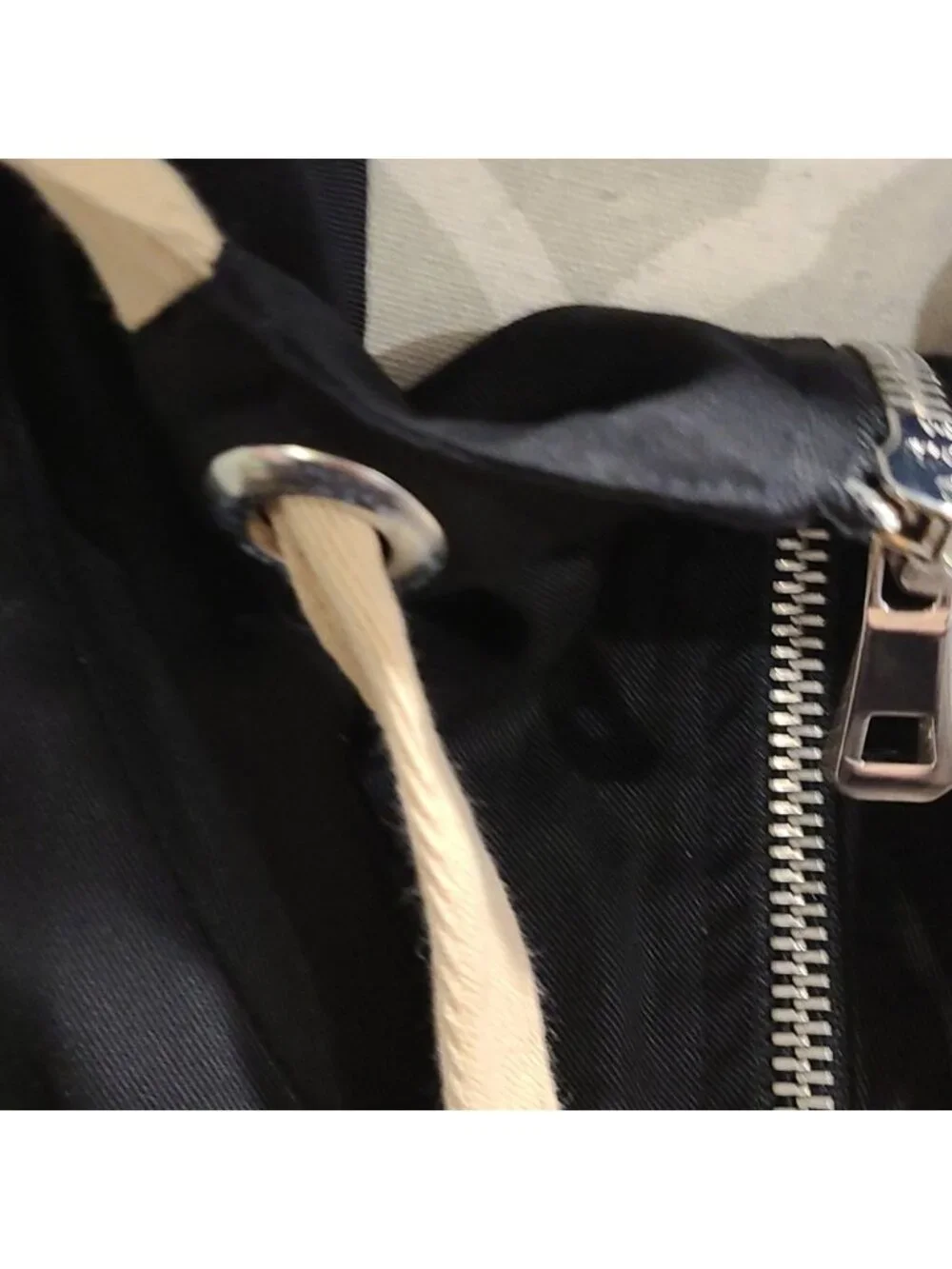 Zara hooded oversized jacket black and taupe